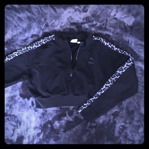 Puma crop top half zip sweatshirt